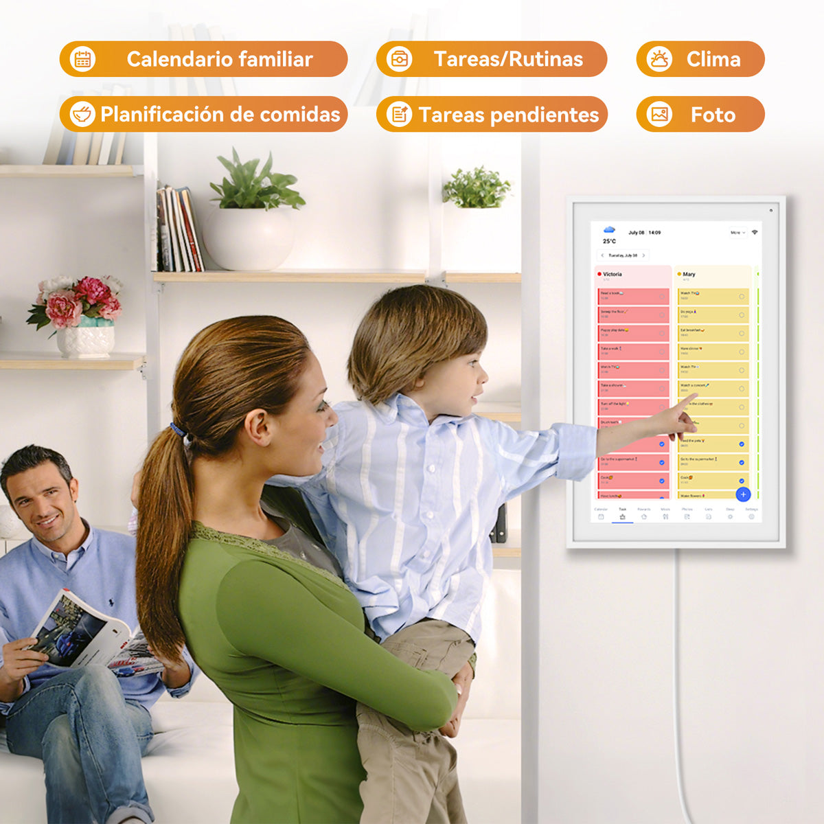 Calendario digital TABWEE P15 de 15,6 pulgadas