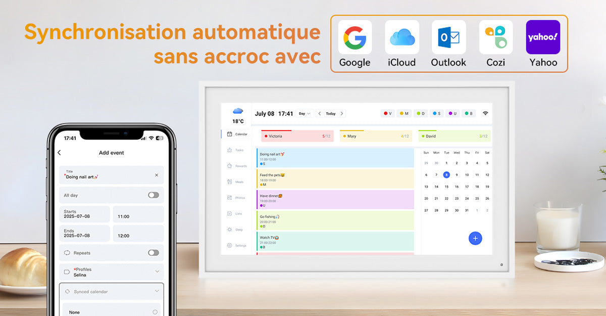 Calendrier numérique TABWEE P15 15,6 pouces