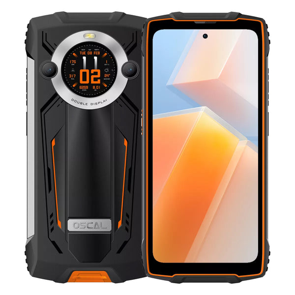 Oscal Pilot 2 Telefone Rugged 6,5 Polegadas com Dual-ecrã e Dual-LED Flashlight 8+256GB MediaTek Helio G99 Octa-core 4G