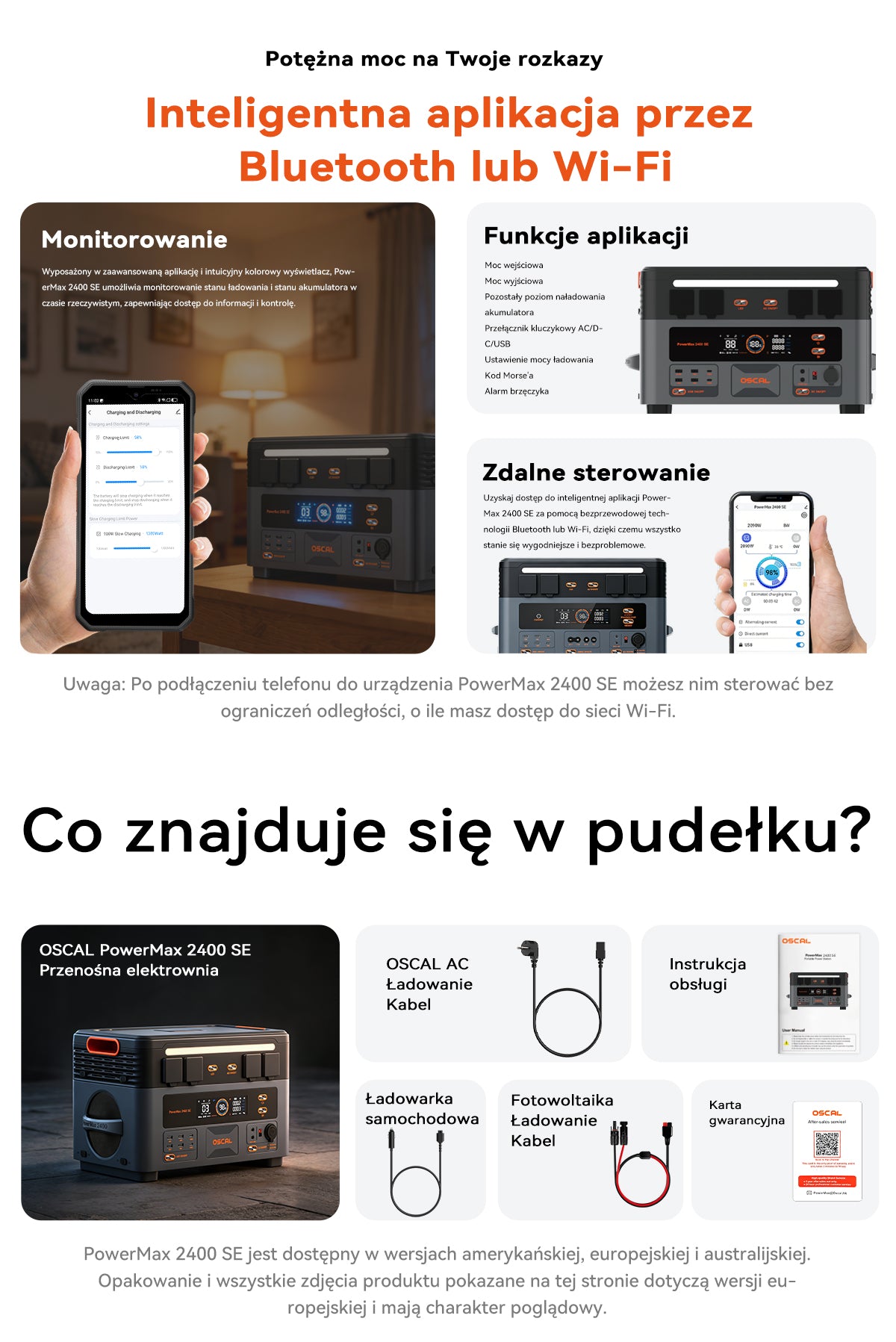 Oscal PowerMax 2400 SE Odłączana modułowa stacja zasilania