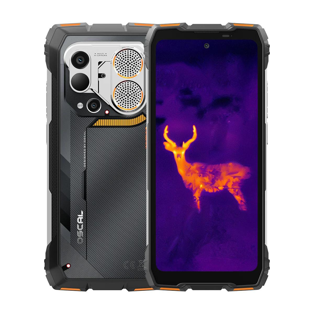 Oscal Pilot 6 Thermal Imaging 4G Rugged Phone with 6.78-inch 120Hz Display 108MP Camera 98dB Loud Speaker & 93 Lumens LED Torch