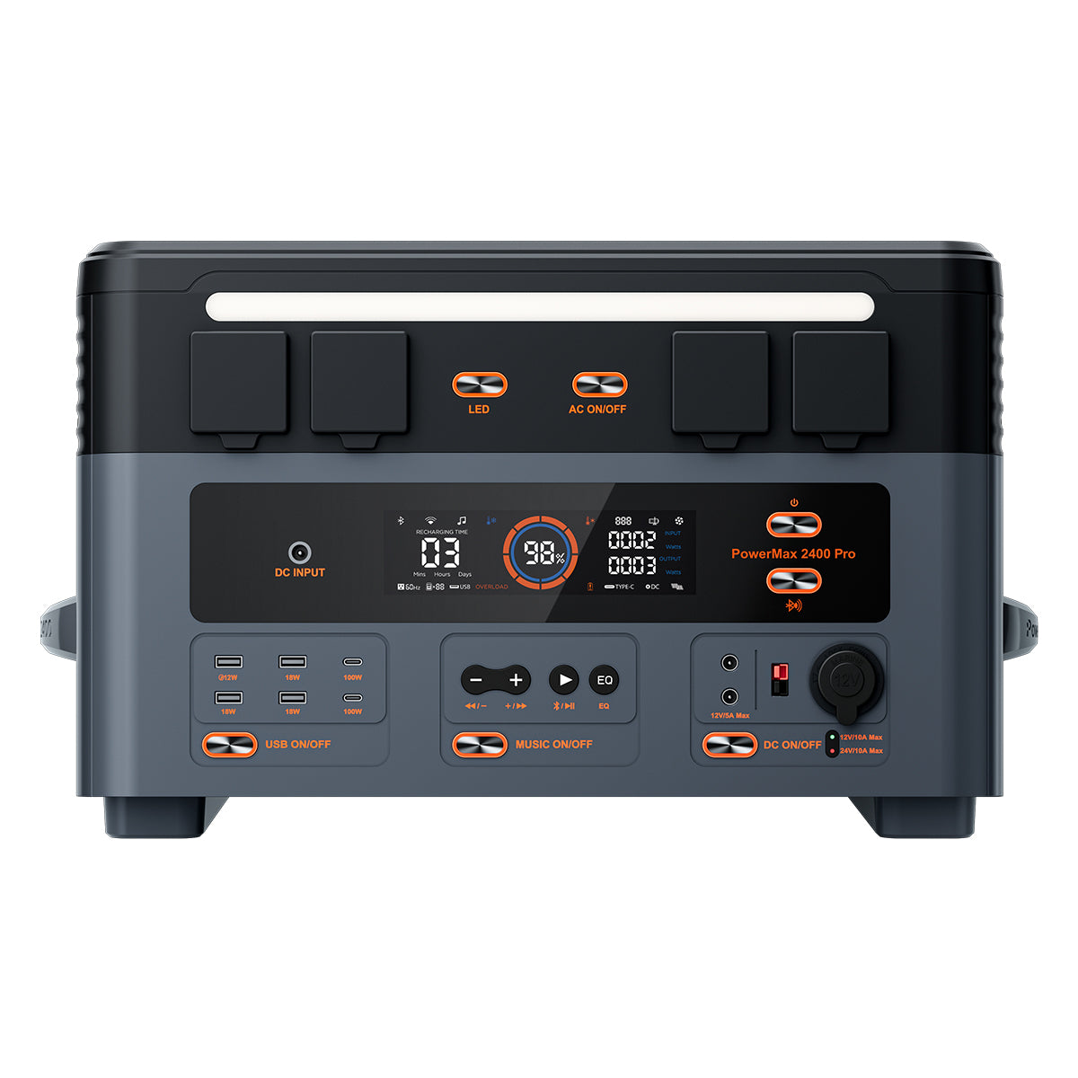 Oscal PowerMax 2400 Pro Station d'alimentation modulaire portable empilable sans câble détachable