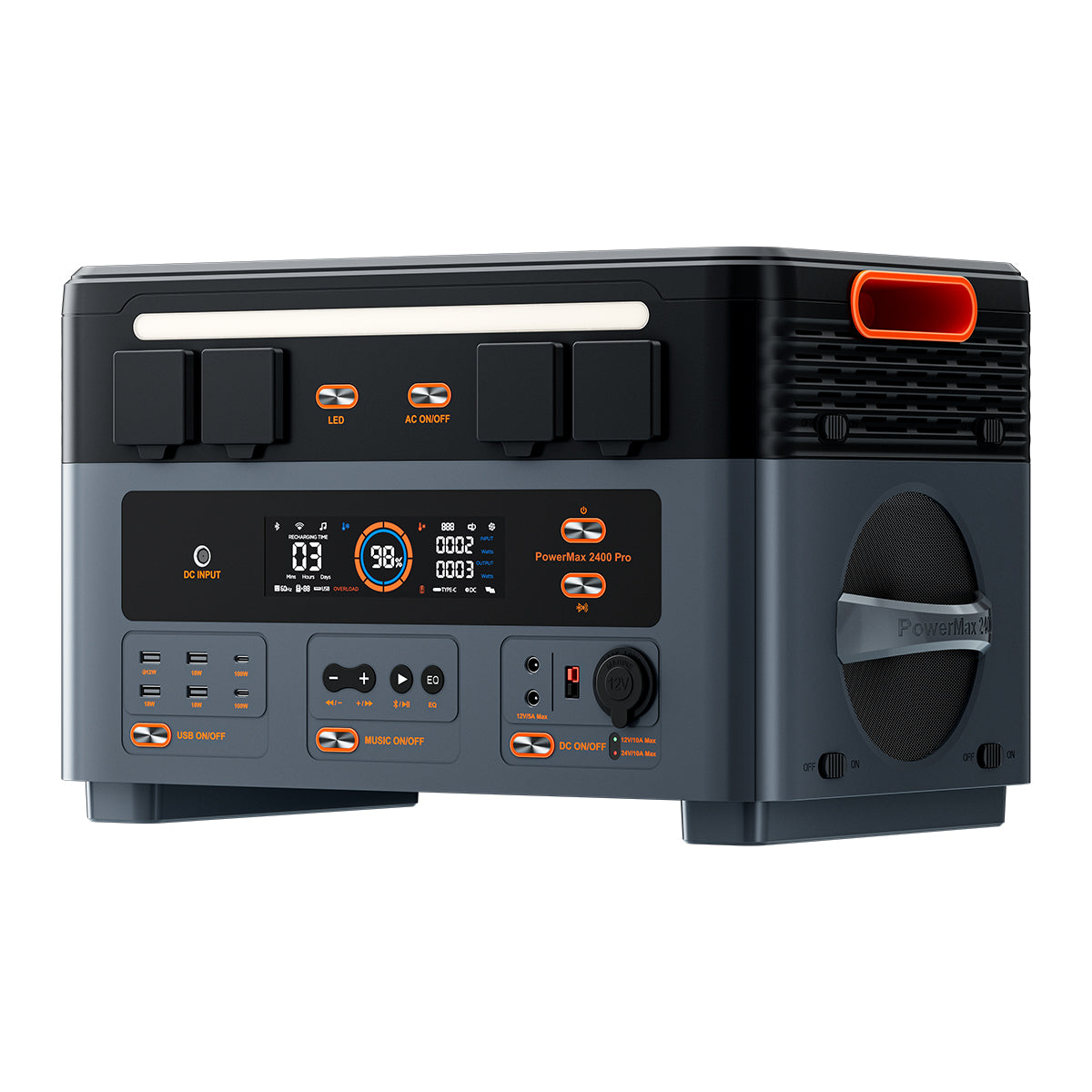 Oscal PowerMax 2400 Pro Station d'alimentation modulaire portable empilable sans câble détachable