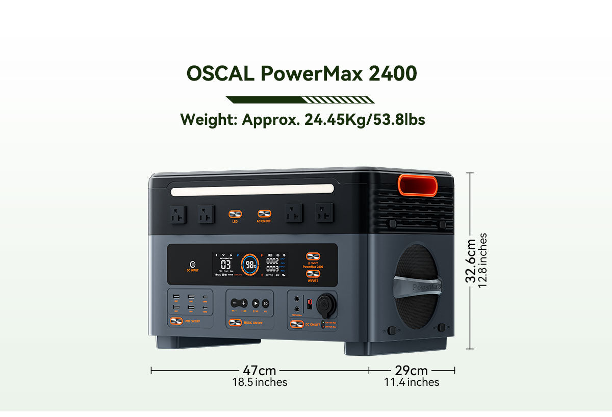 Blackview Oscal PowerMax 2400 ケーブルレススタッキング取り外し可能モジュラーポータブル電源