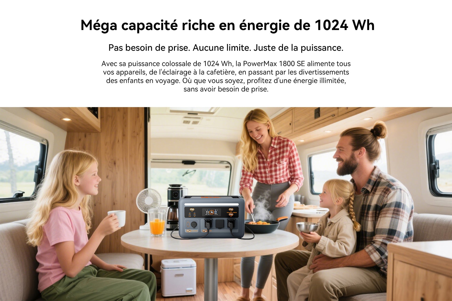 Station d'alimentation portable Oscal PowerMax 1800 SE