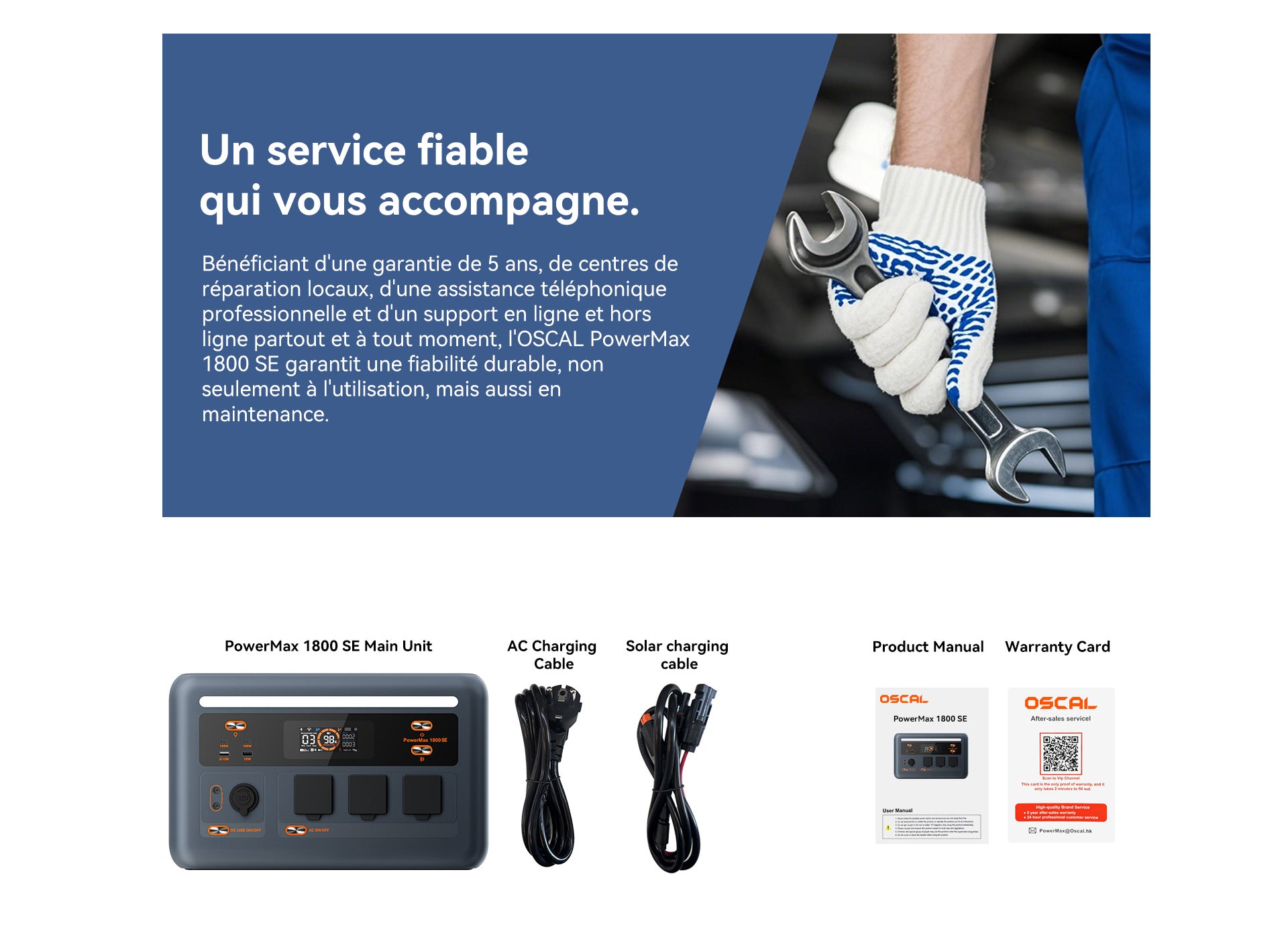 Station d'alimentation portable Oscal PowerMax 1800 SE