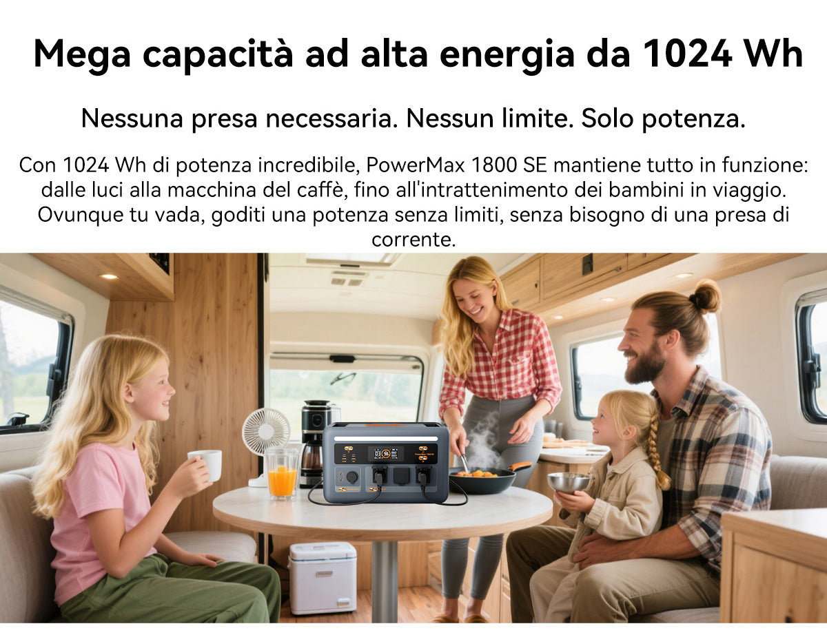 Stazione di alimentazione portatile Oscal PowerMax 1800 SE