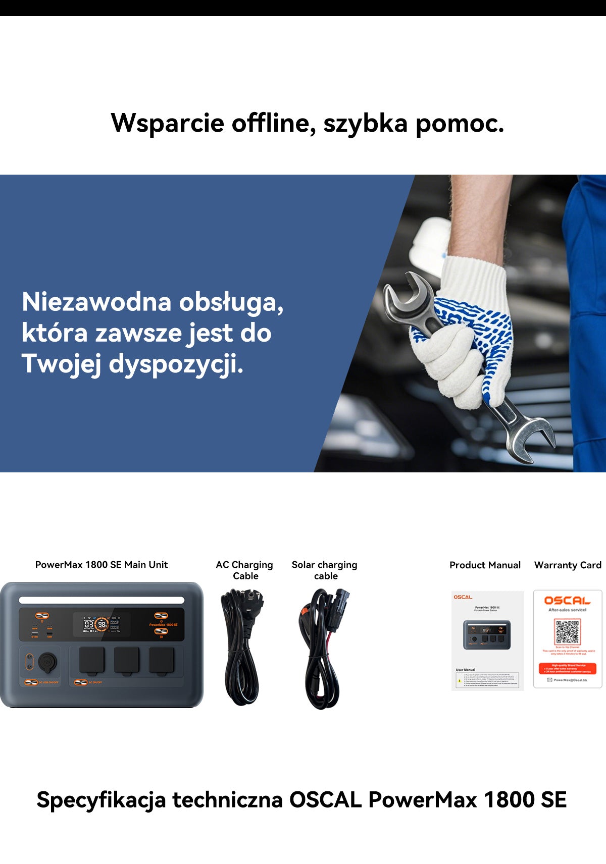 Oscal PowerMax 1800 SE przenośna stacja zasilania