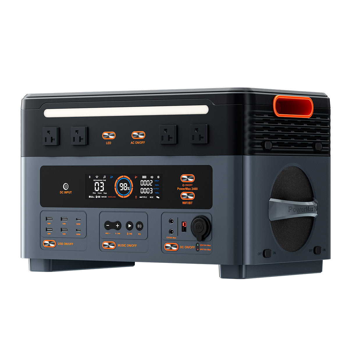 Stackable Power Switcher Oscal PowerMax 2400 Cableless Stacking Portable Power Station ...