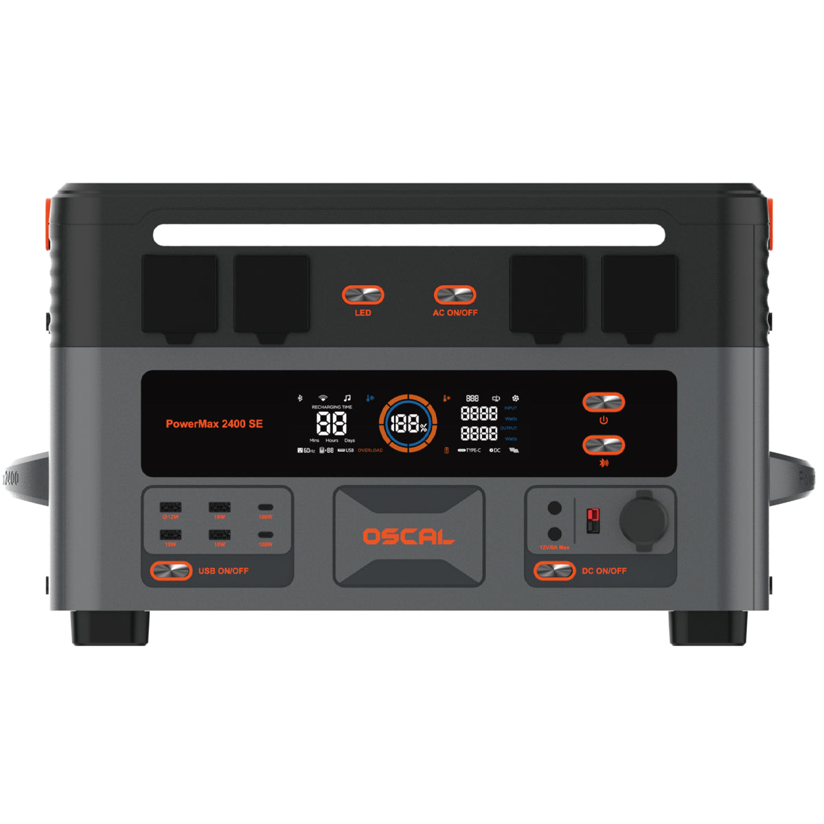 Oscal PowerMax 2400 SE 2016Wh 2400W Stazione di alimentazione portatile modulare e staccabile