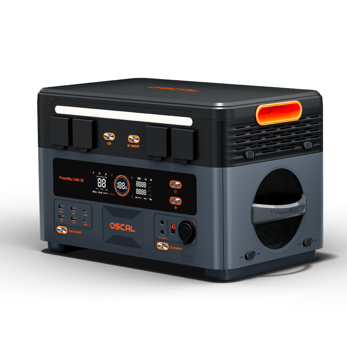 Oscal PowerMax 2400 SE 2016Wh 2400W Stazione di alimentazione portatile modulare e staccabile