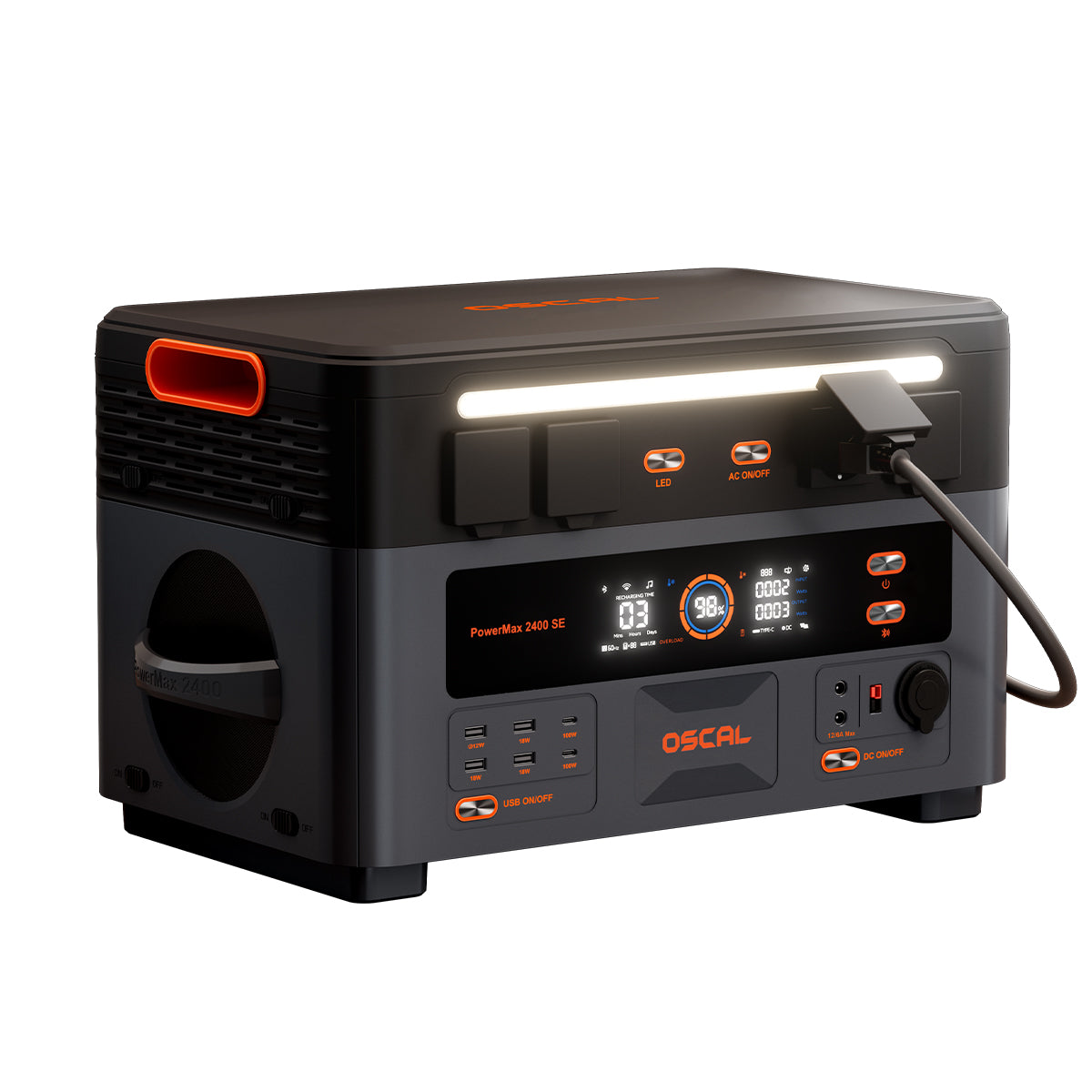 Oscal PowerMax 2400 SE 2016Wh 2400W Stazione di alimentazione portatile modulare e staccabile