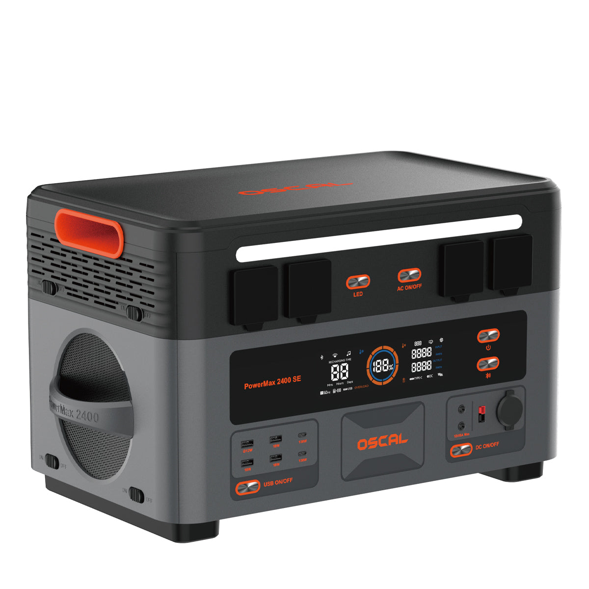 Oscal PowerMax 2400 SE 2016Wh 2400W Stazione di alimentazione portatile modulare e staccabile