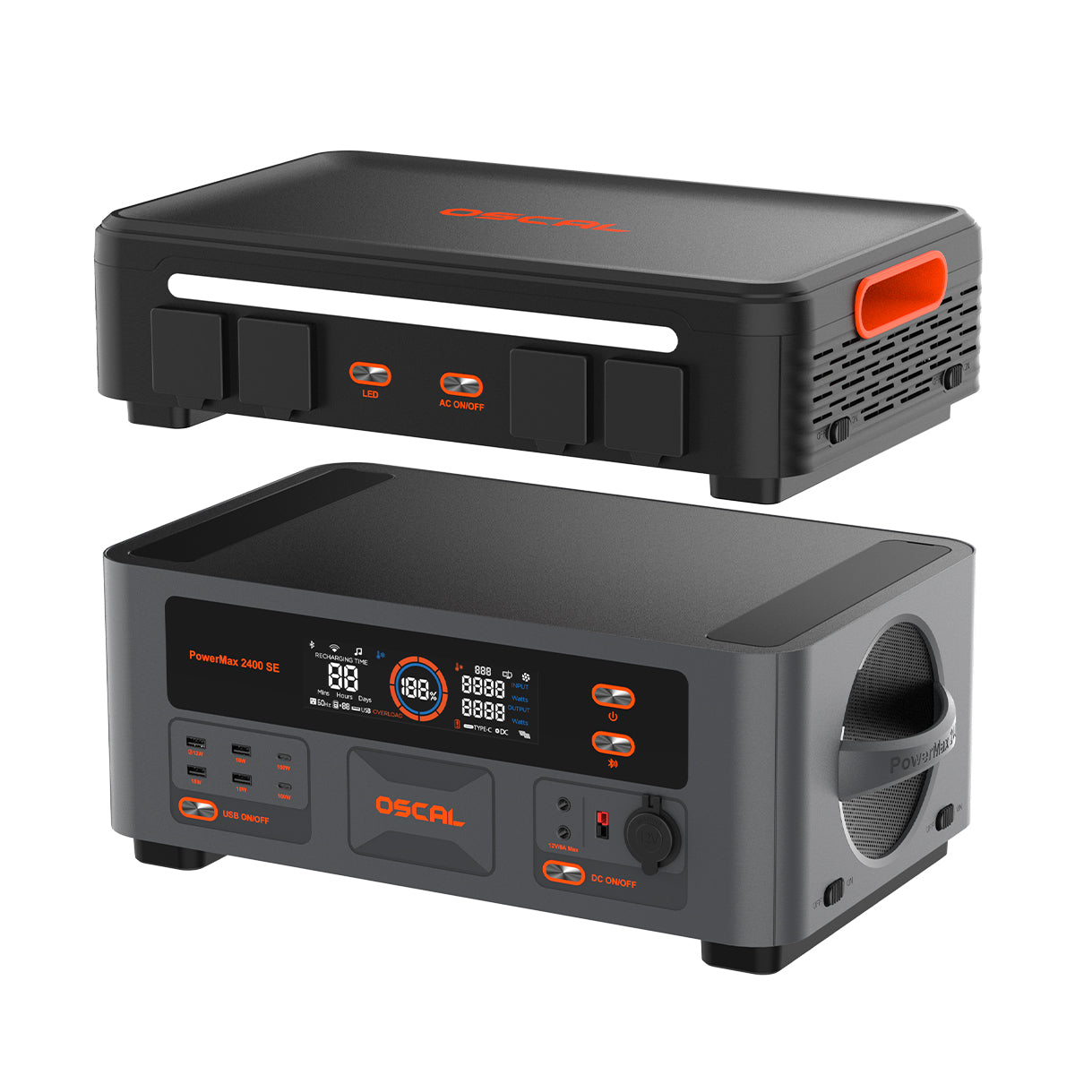 Oscal PowerMax 2400 SE 2016Wh 2400W Stazione di alimentazione portatile modulare e staccabile