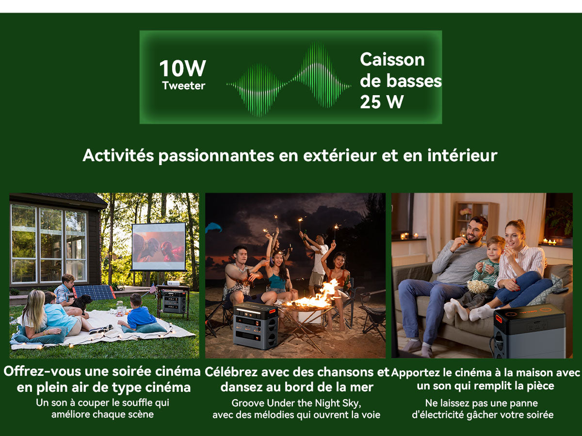 Station d'alimentation portable modulaire détachable empilable sans câble Blackview Oscal PowerMax 2400