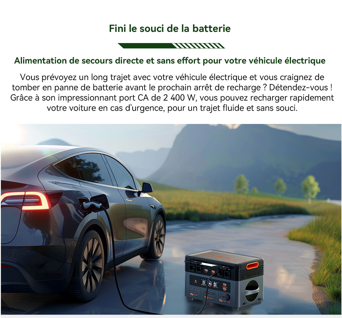 Station d'alimentation portable modulaire détachable empilable sans câble Blackview Oscal PowerMax 2400