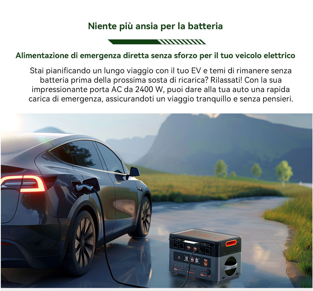 Blackview Oscal PowerMax 2400 Stazione di Alimentazione Portatile Modulare Staccabile Senza Cavi