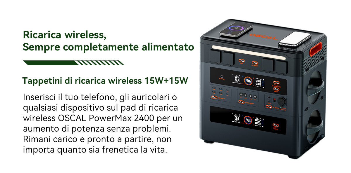 Blackview Oscal PowerMax 2400 Stazione di Alimentazione Portatile Modulare Staccabile Senza Cavi