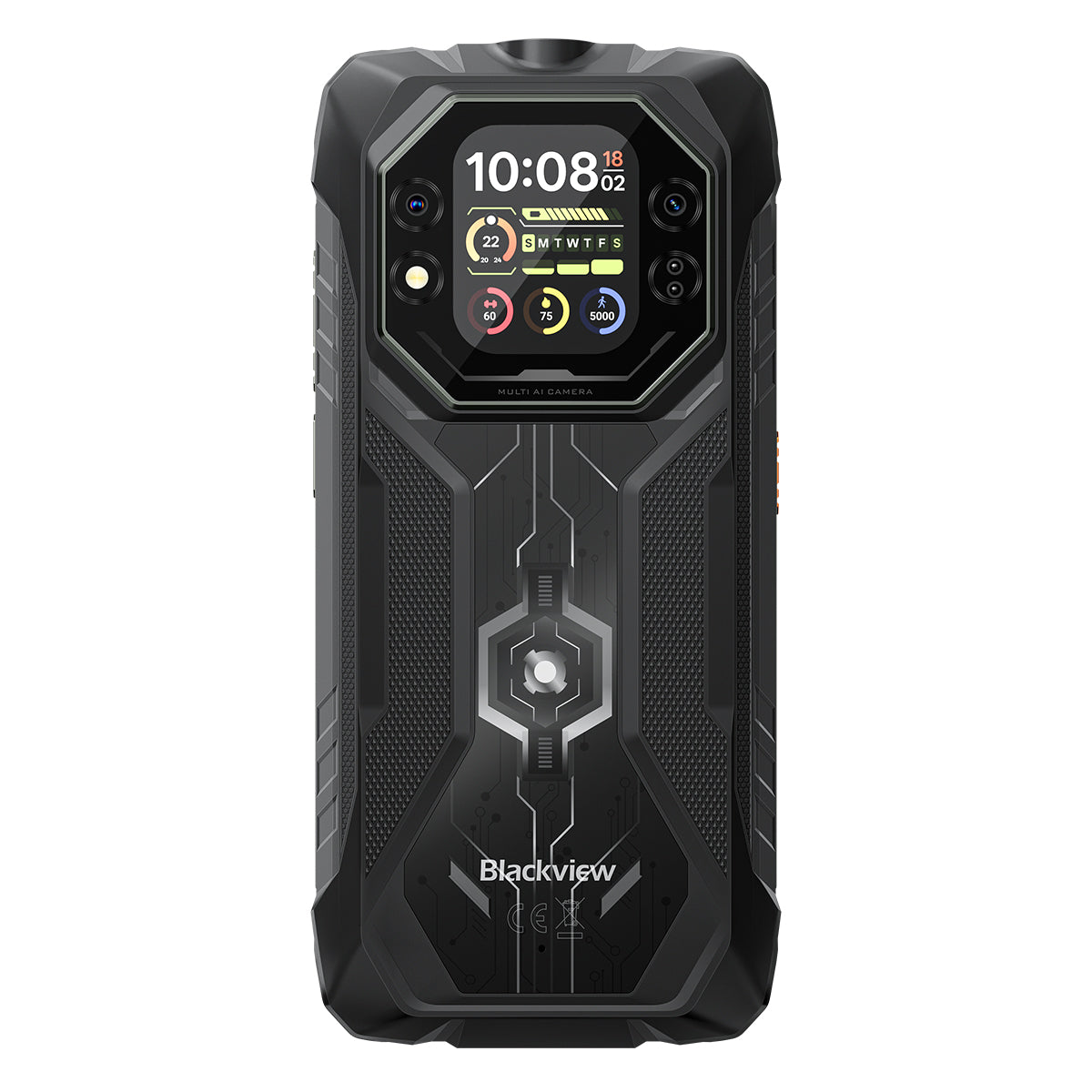 Blackview ROCK 1 6,56-tommer 90Hz Hoved- og 2,01" Sekundær Skærm MediaTek Helio G81 Octa-core 15000mAh 20MP Natvision Kamera 4G Robust Telefon
