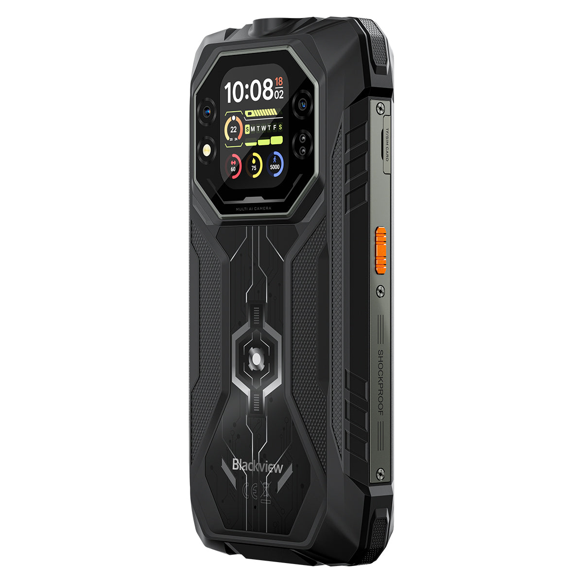 Blackview ROCK 1 6,56-tommer 90Hz Hoved- og 2,01" Sekundær Skærm MediaTek Helio G81 Octa-core 15000mAh 20MP Natvision Kamera 4G Robust Telefon