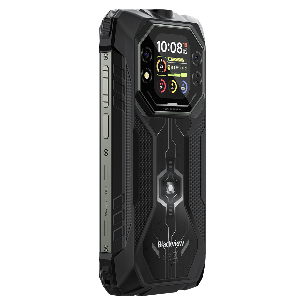 Blackview ROCK 1 6,56-tommer 90Hz Hoved- og 2,01" Sekundær Skærm MediaTek Helio G81 Octa-core 15000mAh 20MP Natvision Kamera 4G Robust Telefon