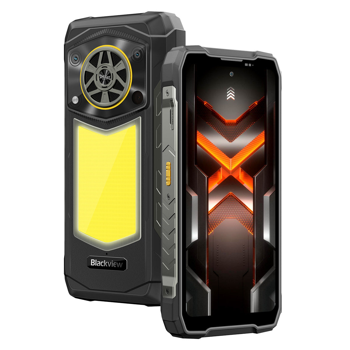 Blackview ROCK 5 Haut-parleur stéréo Hi-Fi Lampe de camping Téléphone robuste 4G avec écran 6,78 pouces 2,4K 120Hz Appareil photo 108MP et batterie 20 000mAh