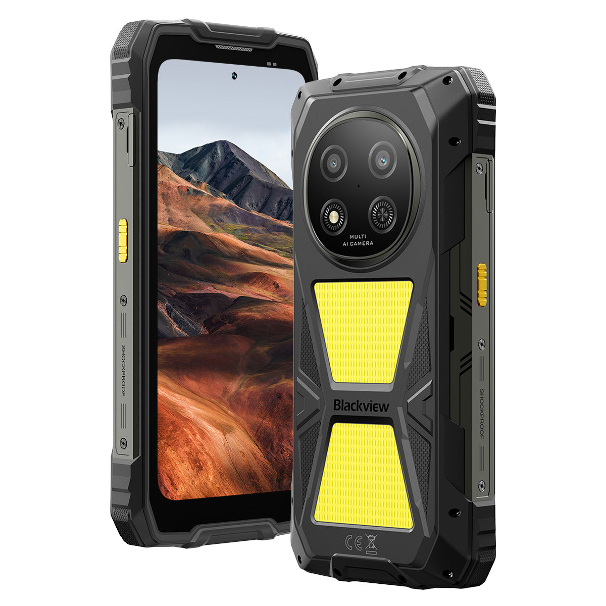 Blackview ROCK 2 Pro Telefono Robusto 5G con Schermo da 6,67 pollici 120Hz, Luce da Campeggio 400LM, Batteria 15000mAh