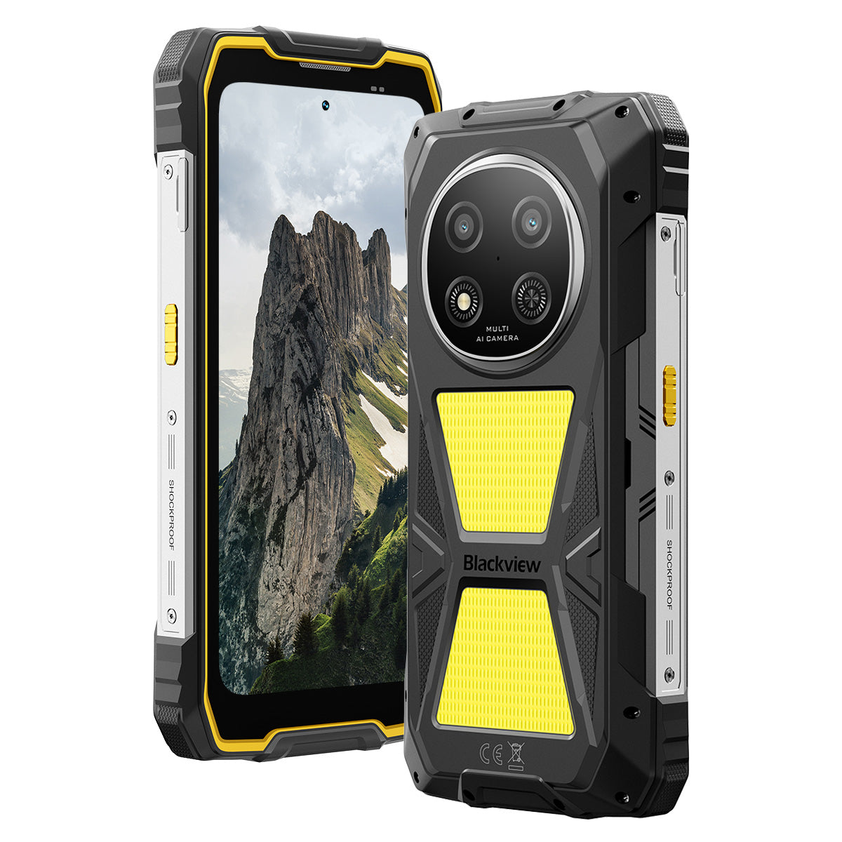 Blackview ROCK 2 Pro Telefono Robusto 5G con Schermo da 6,67 pollici 120Hz, Luce da Campeggio 400LM, Batteria 15000mAh