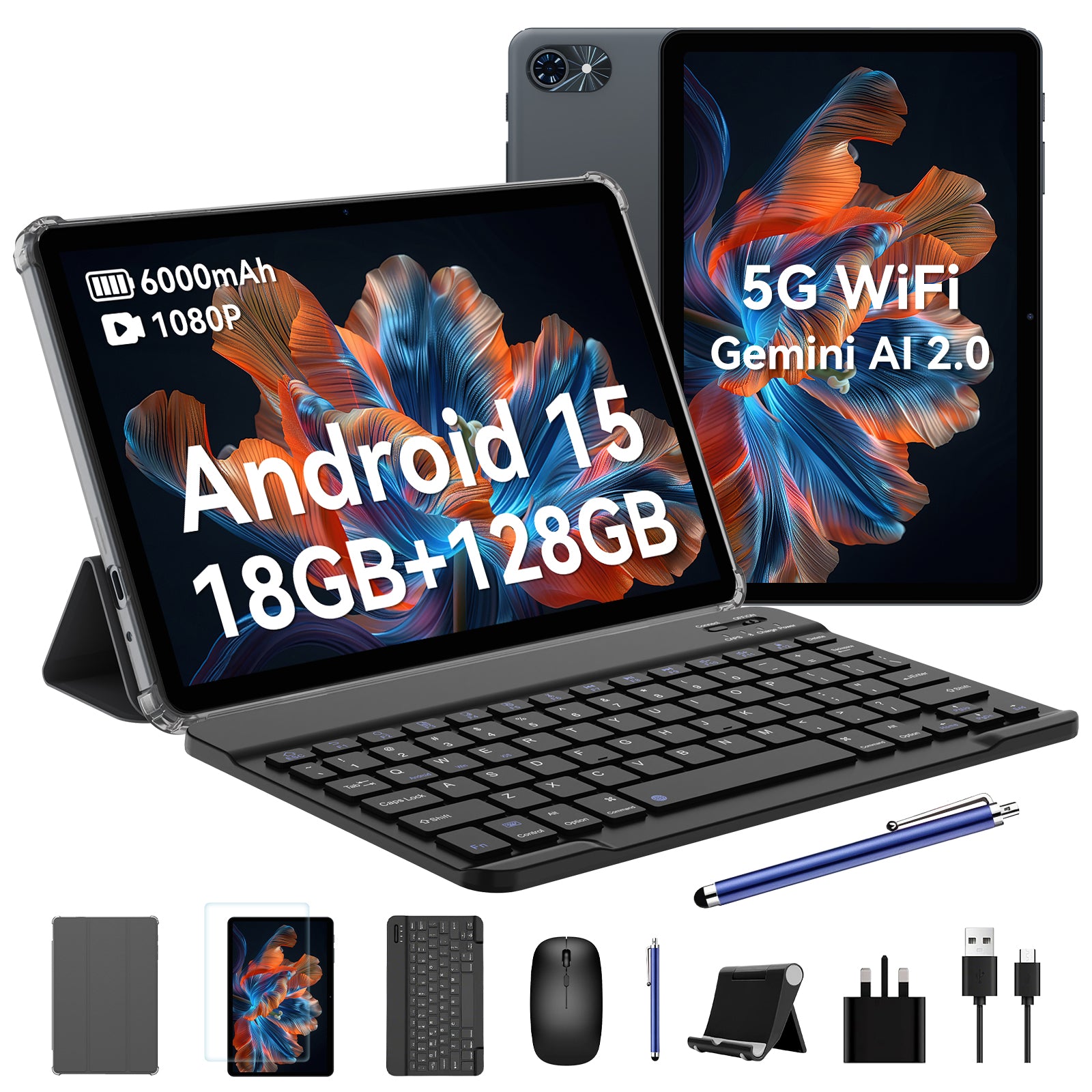 Blackview TABWEE T80 Tablet PC 2 en 1 con WiFi, pantalla de 10.1 pulgadas y batería de 6000mAh