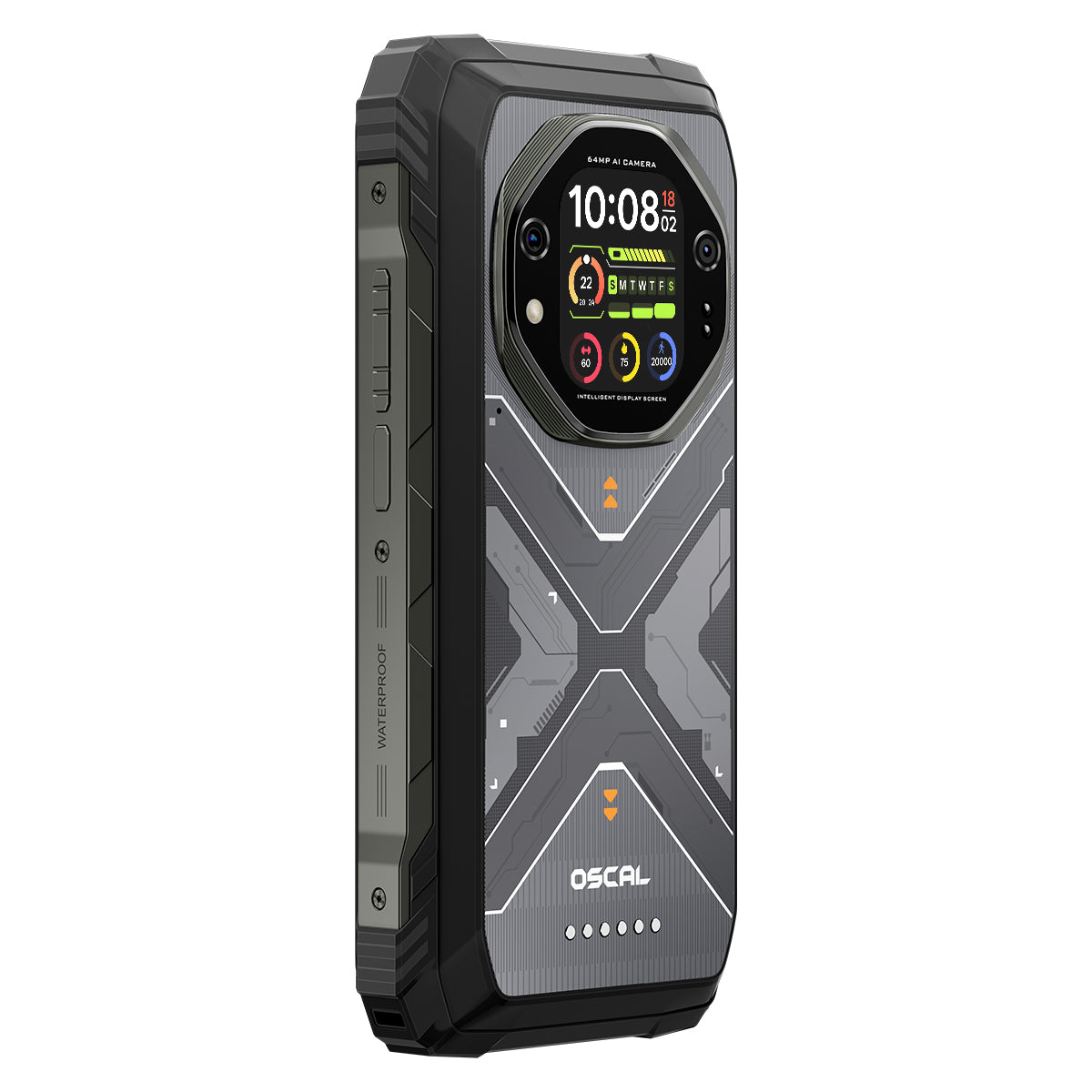 Oscal TANK 1 6.78" 120Hz Main & 2.01" Secondary Display 20000mAh 170LM Flashlight & Night Vision Camera Rugged 5G AI Smartphone