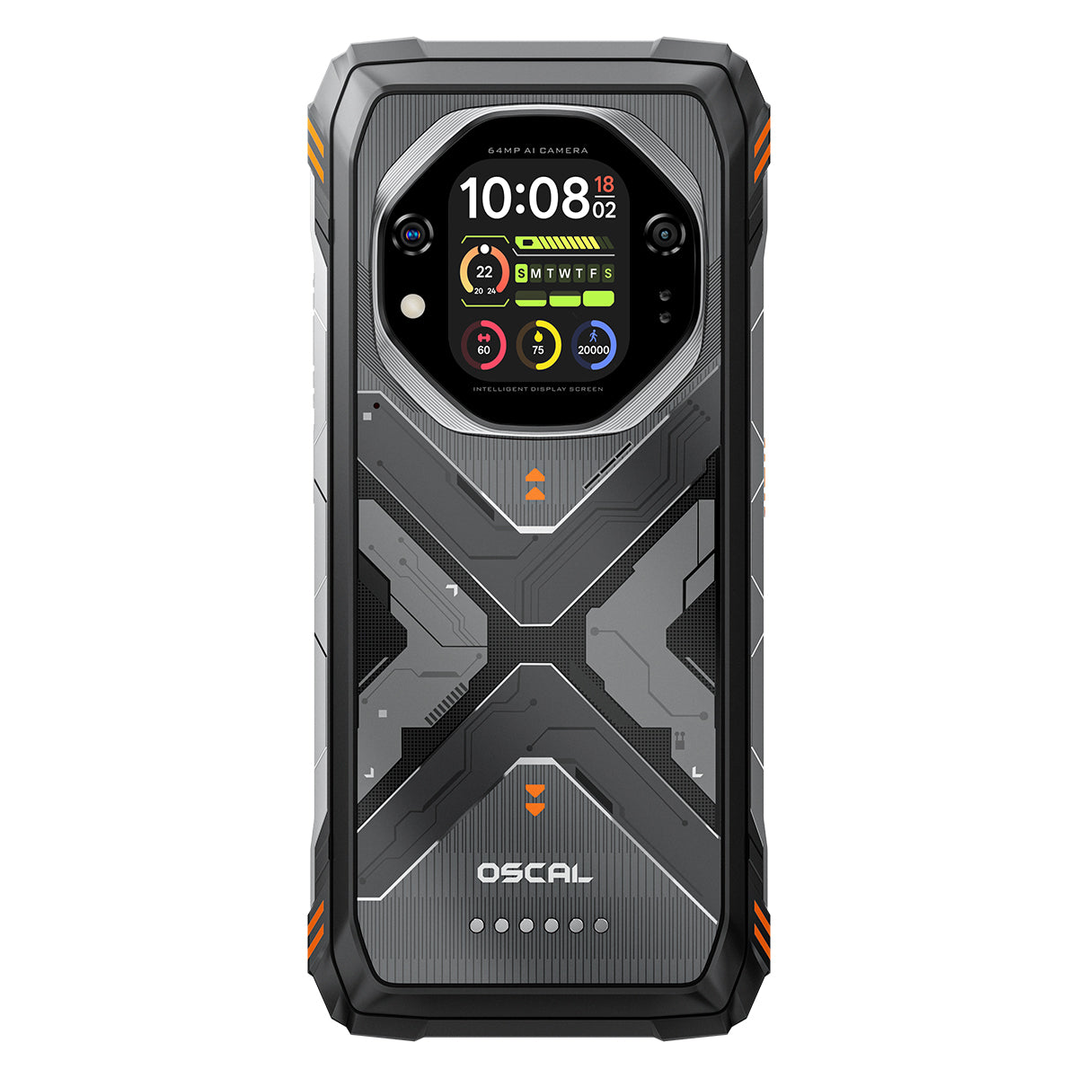 Oscal TANK 1 6.78" 120Hz Main & 2.01" Secondary Display 20000mAh 170LM Flashlight & Night Vision Camera Rugged 5G AI Smartphone