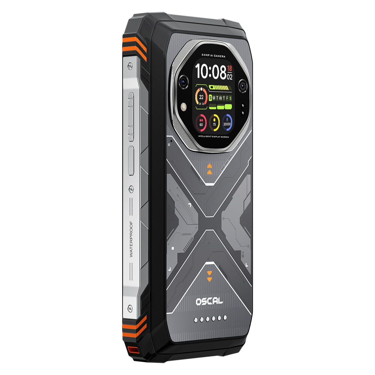 Oscal TANK 1 6.78" 120Hz Main & 2.01" Secondary Display 20000mAh 170LM Flashlight & Night Vision Camera Rugged 5G AI Smartphone