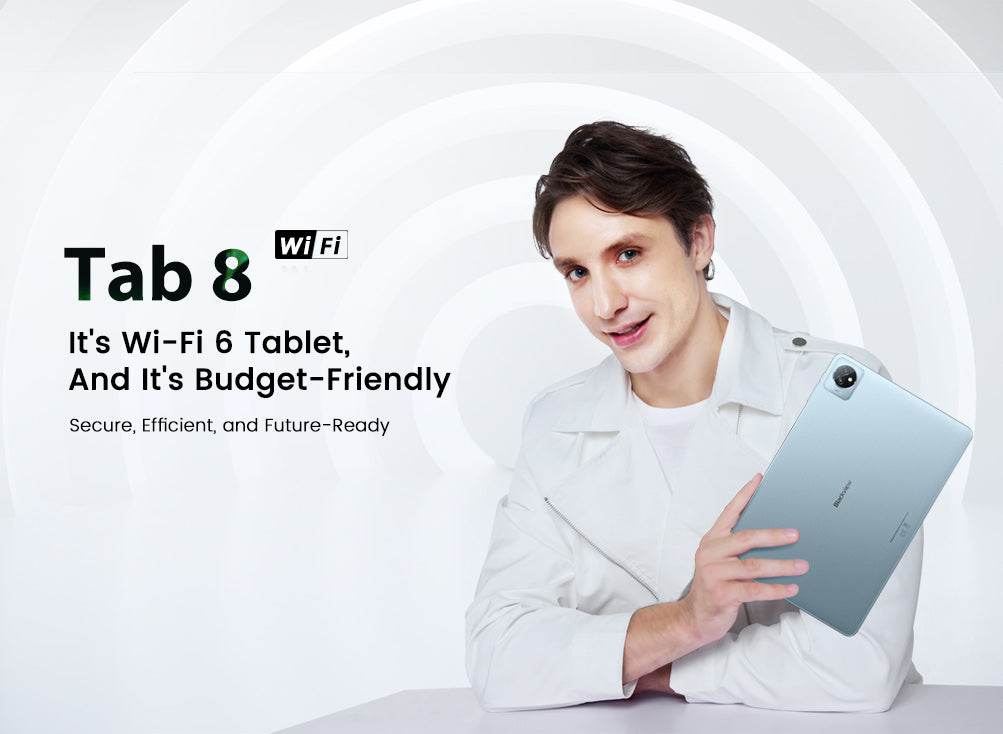 Tablet BLACKVIEW Tab 80 10.1 4Gb-128Gb/Sd 1Tb Id Facial 5G Wifi Sim Duplo  Tablet Pc Cinza