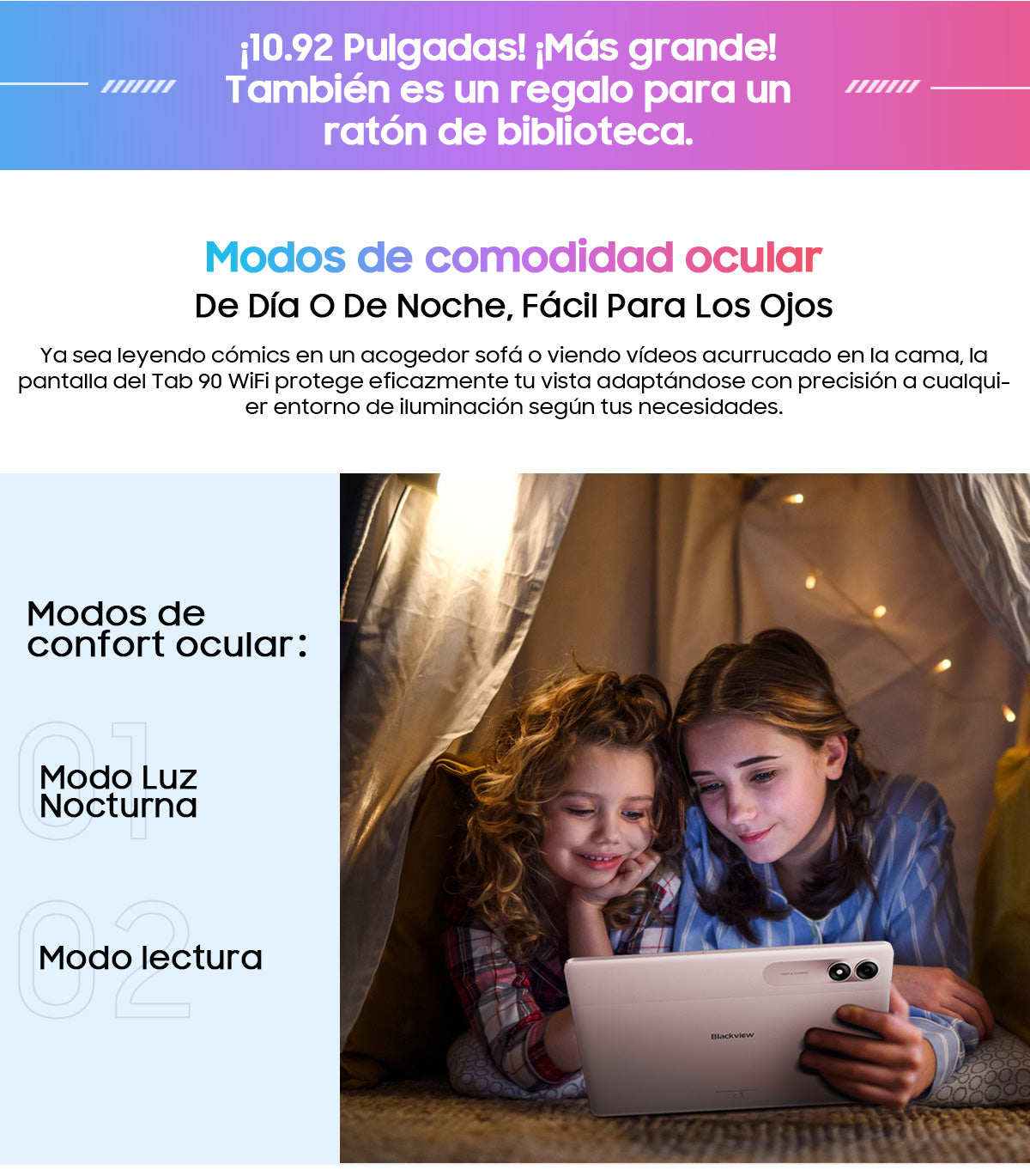 Blackview Tab 90 WiFi Tableta PC Android de 10.92 pulgadas