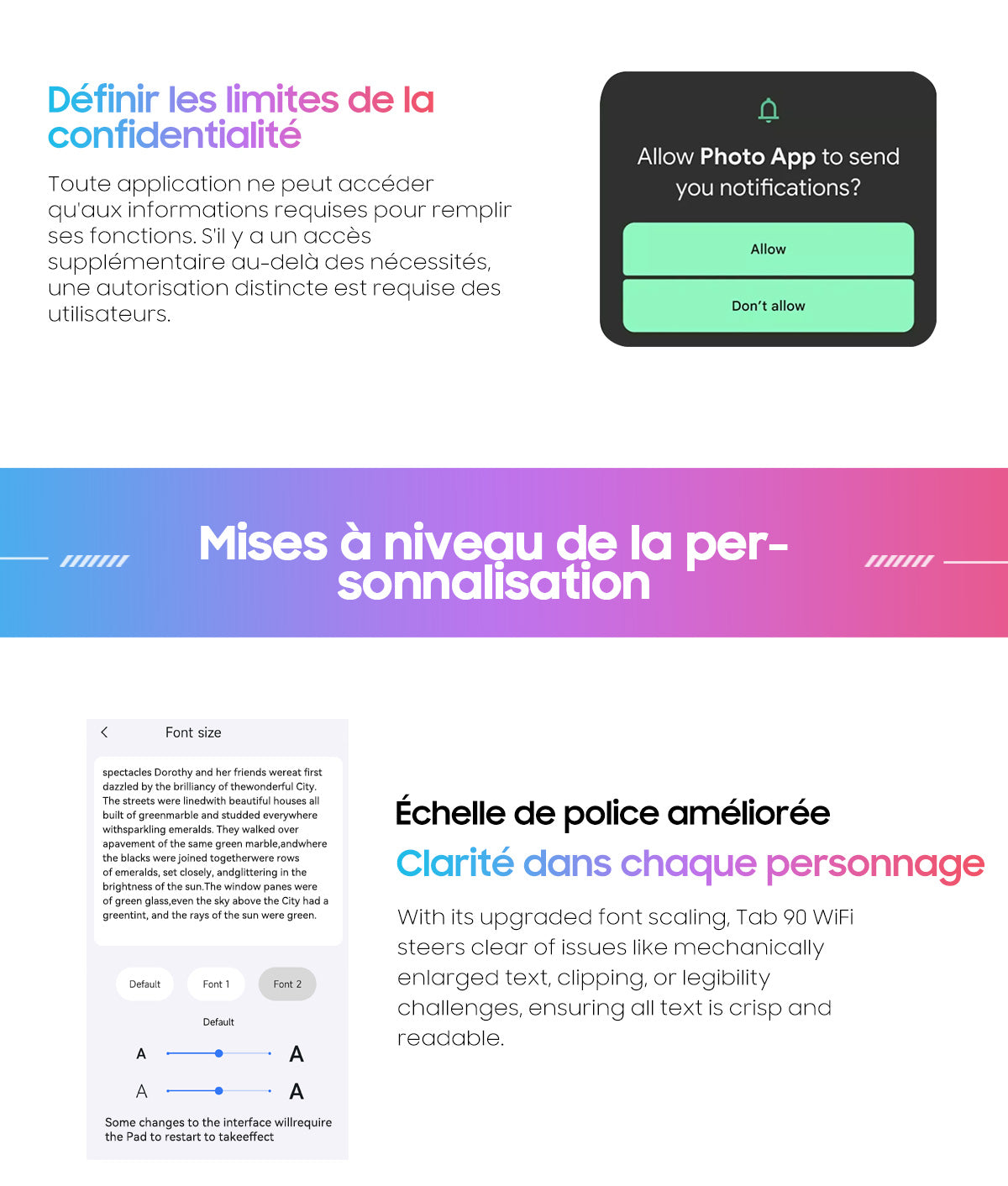 Tablette PC Android Blackview Tab 90 WiFi de 10,92 pouces