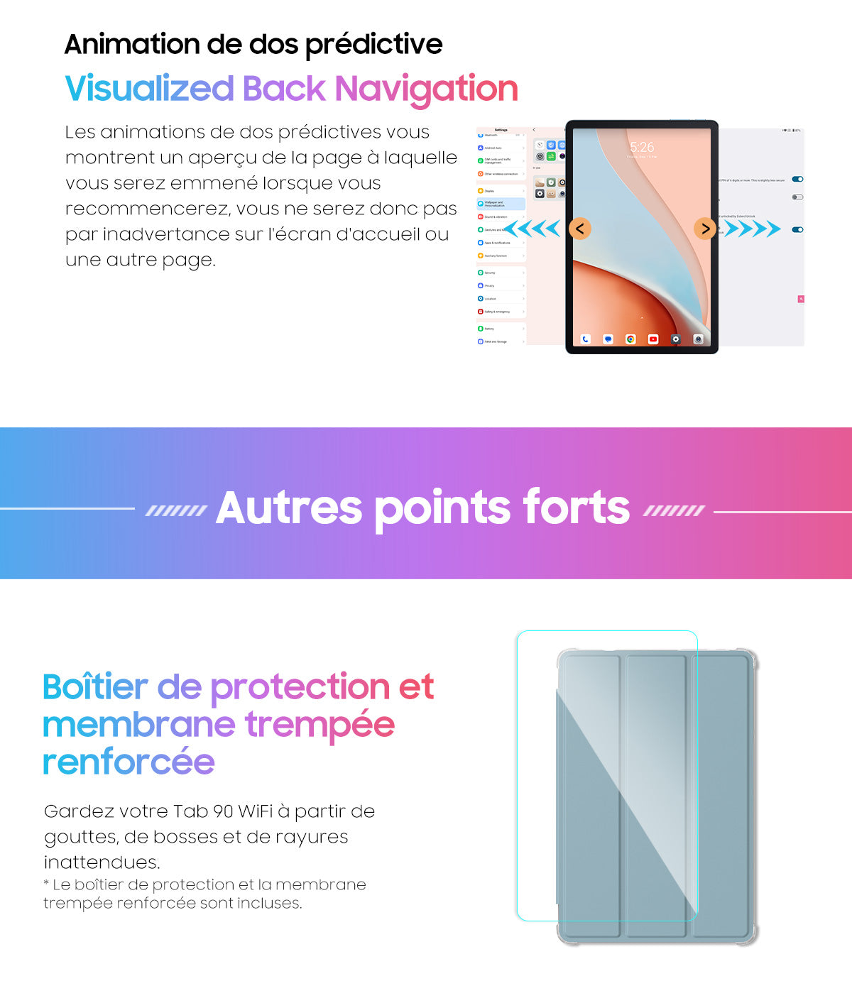 Tablette PC Android Blackview Tab 90 WiFi de 10,92 pouces
