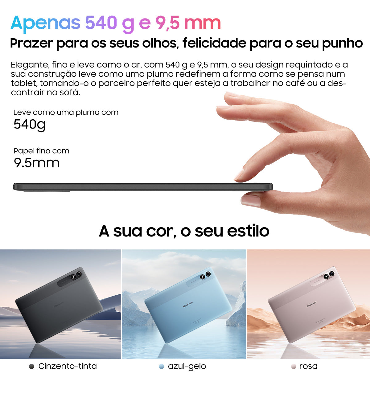 Blackview Tab 90 WiFi Tablet PC Android de 10,92 polegadas