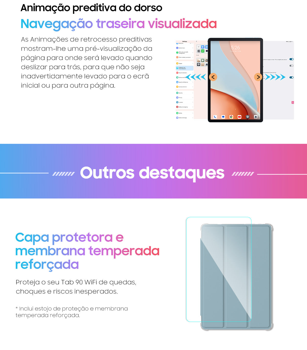 Blackview Tab 90 WiFi Tablet PC Android de 10,92 polegadas