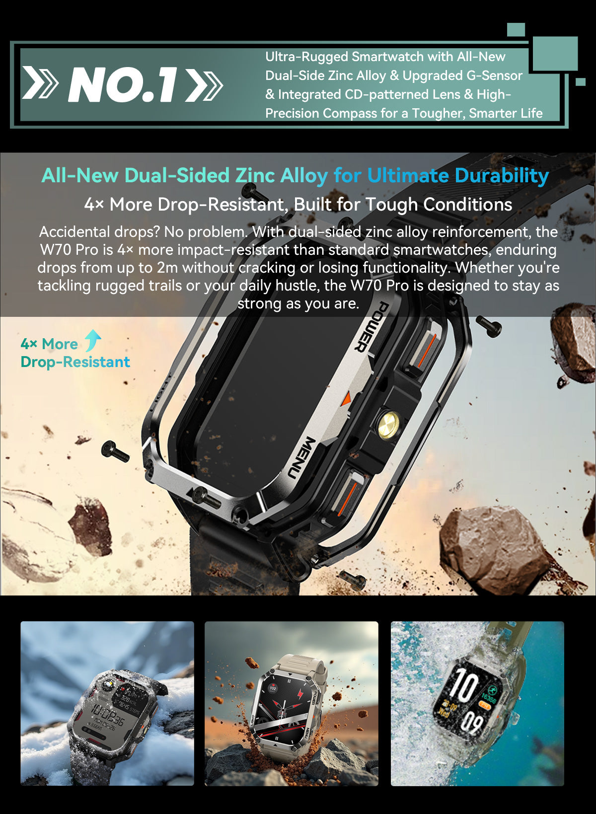 Blackview W70 Pro Outdoor-Smartwatch