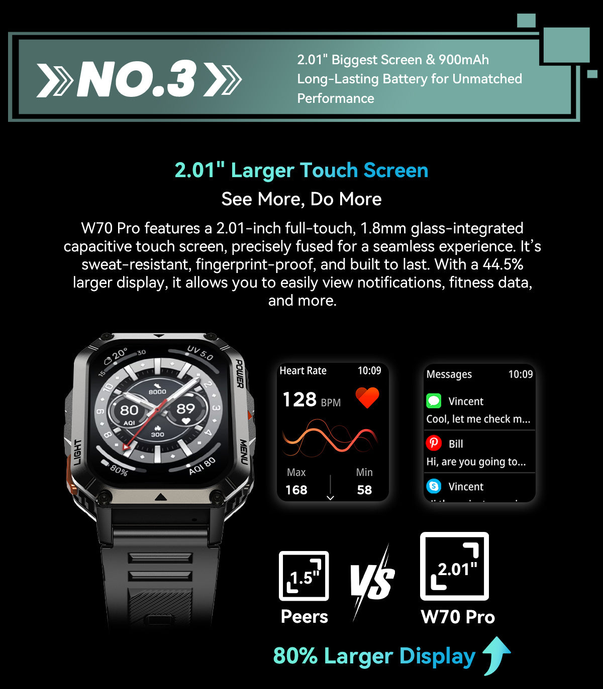 Blackview W70 Pro Outdoor-Smartwatch