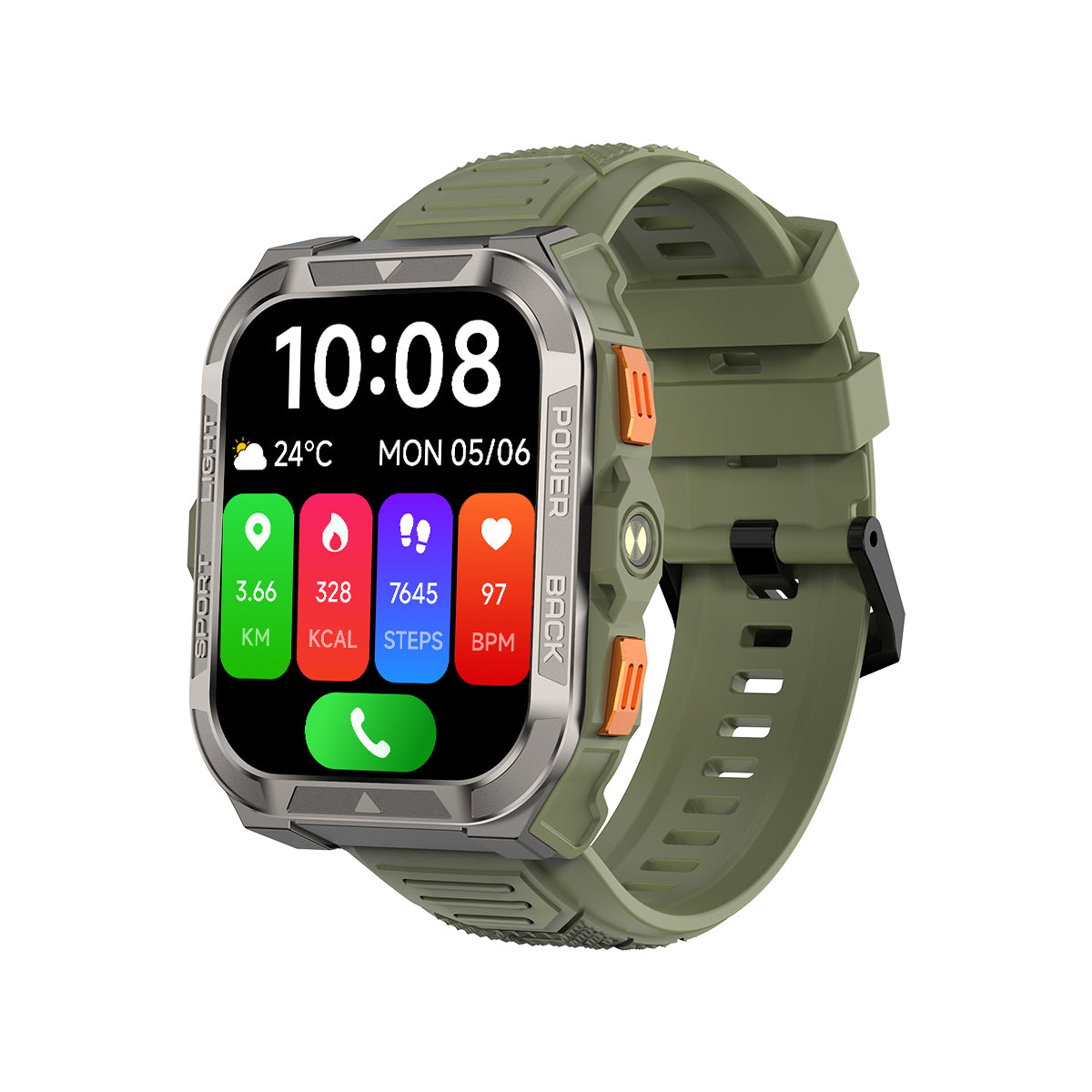 Blackview W80 Pro GPS Relógio Inteligente para Desporto ao Ar Livre com Ecrã de 1,91 polegadas, Lanterna LED Incorporada e Bateria de 900mAh