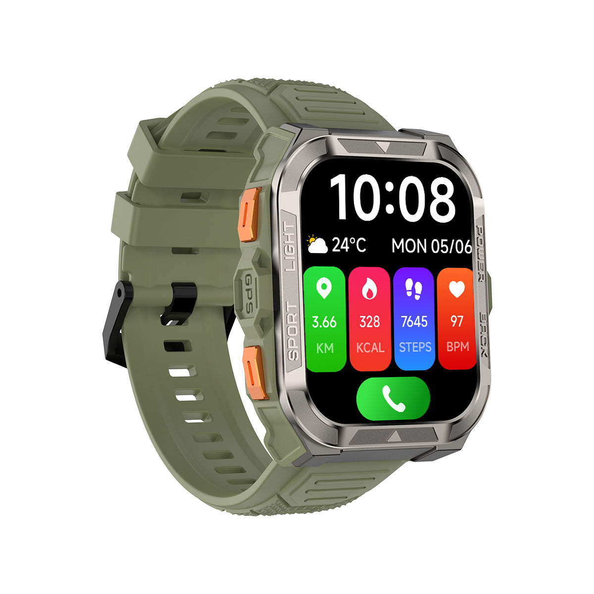 Blackview W80 Pro GPS Relógio Inteligente para Desporto ao Ar Livre com Ecrã de 1,91 polegadas, Lanterna LED Incorporada e Bateria de 900mAh
