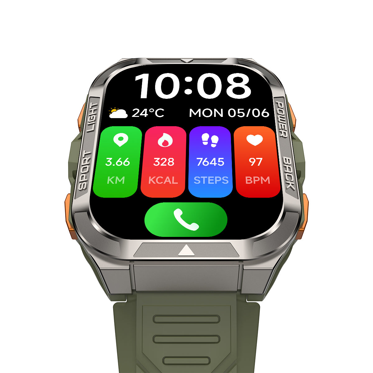 Blackview W80 Pro GPS Relógio Inteligente para Desporto ao Ar Livre com Ecrã de 1,91 polegadas, Lanterna LED Incorporada e Bateria de 900mAh