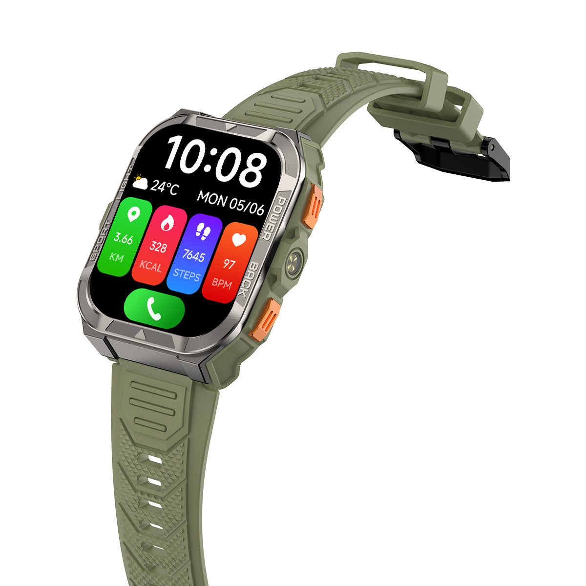 Blackview W80 Pro GPS Relógio Inteligente para Desporto ao Ar Livre com Ecrã de 1,91 polegadas, Lanterna LED Incorporada e Bateria de 900mAh