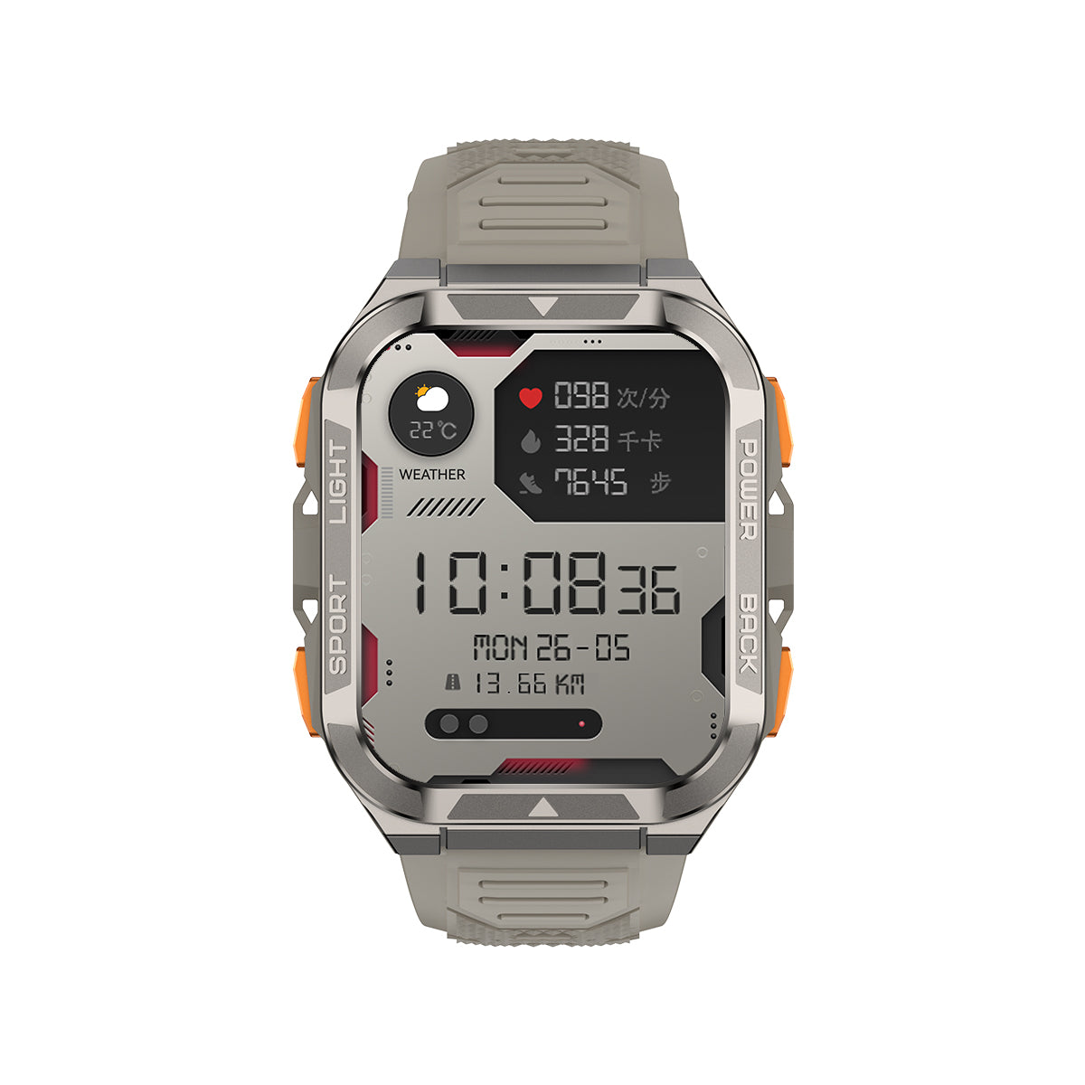 Blackview W80 Pro GPS Relógio Inteligente para Desporto ao Ar Livre com Ecrã de 1,91 polegadas, Lanterna LED Incorporada e Bateria de 900mAh