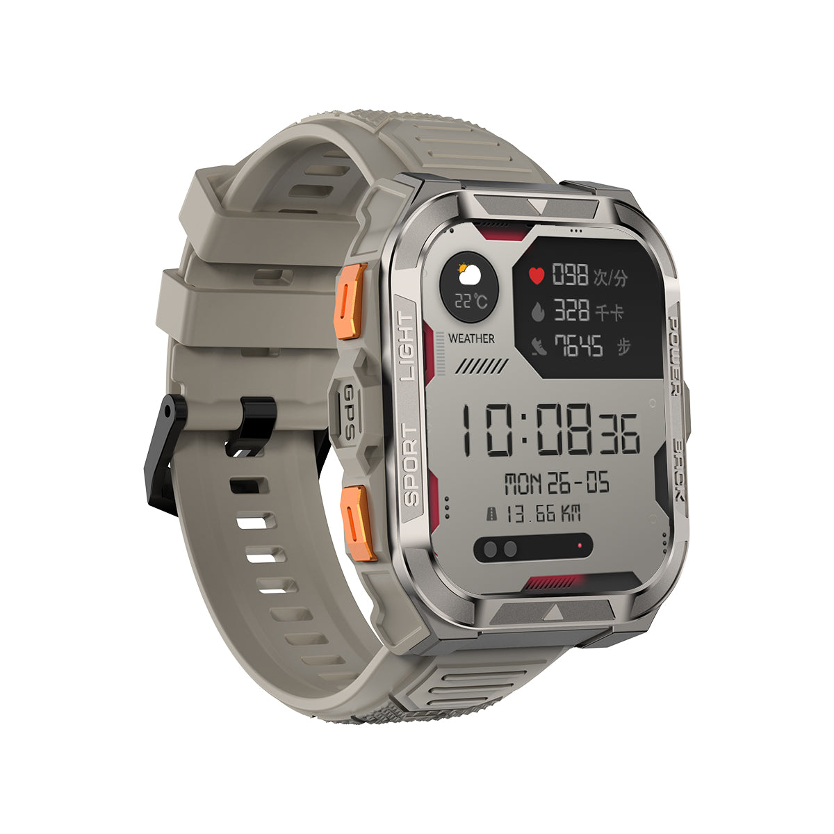 Blackview W80 Pro GPS Relógio Inteligente para Desporto ao Ar Livre com Ecrã de 1,91 polegadas, Lanterna LED Incorporada e Bateria de 900mAh
