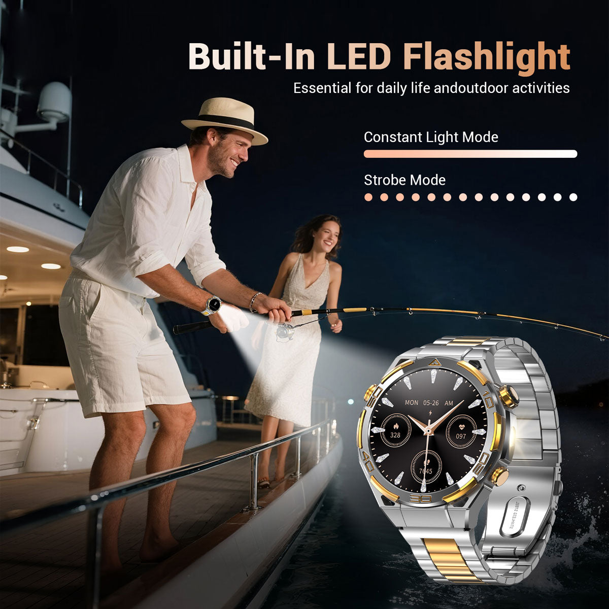 Blackview W90 Pro AMOLED GPS Zseblámpa Kültéri Okosóra