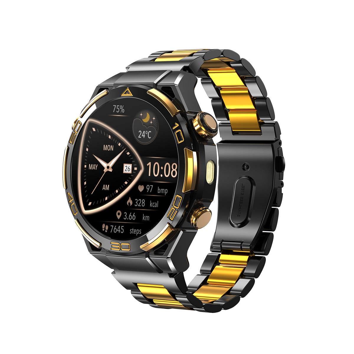 Blackview W90 Pro GPS Relógio Inteligente para Desporto ao Ar Livre com Ecrã AMOLED de 1,43 polegadas e Lanterna LED Integrada