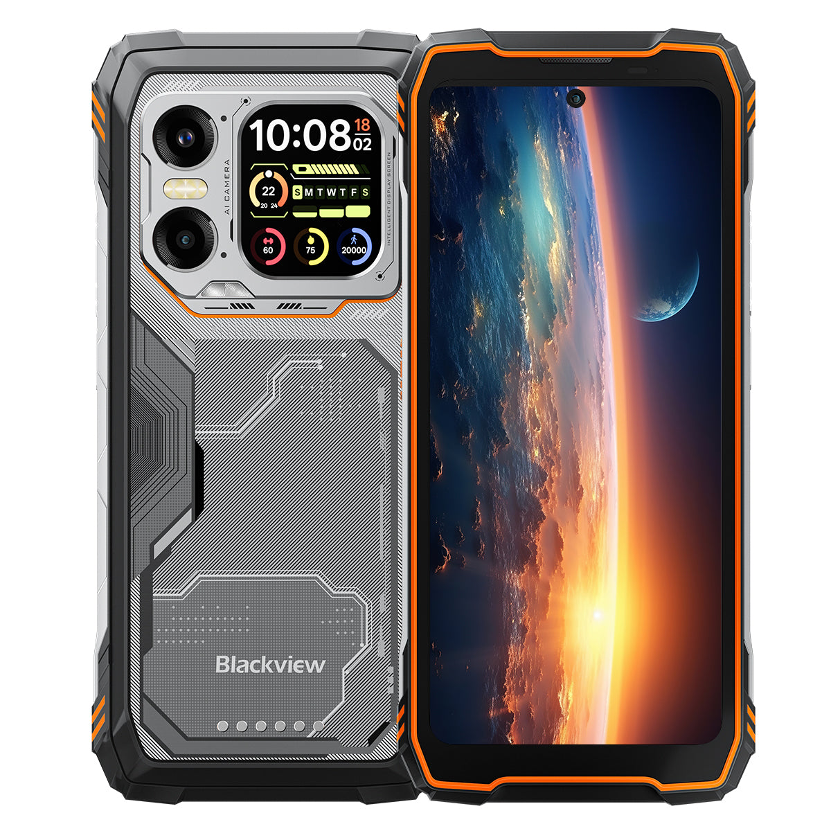 Blackview XPLORE 1 Walkie Talkie 5G Walkie-talkie Robuuste Telefoon met 6.78" 120Hz Hoofd- & 2.01" Secundair Scherm 20000mAh Batterij