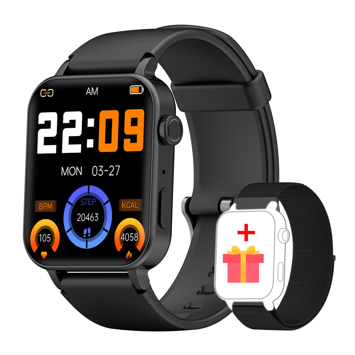 Montre intelligente Blackview W10 étanche IP68 avec appel Bluetooth et assistant vocal